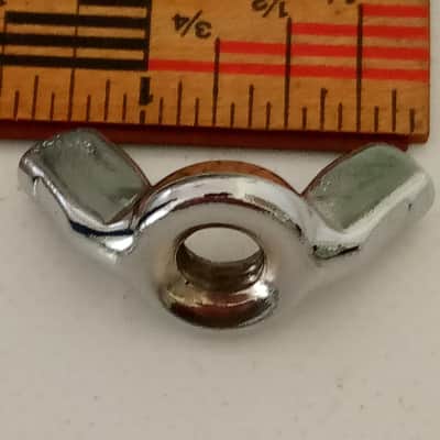 Ludwig 5/16"20tpi Wing-Nut Chrome Hercules/Atlas Stand Part Vintage 60s USA MINT image 2