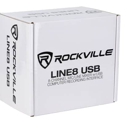 Rockville RPG082K Dual 8" Powered PA System Speakers/Bluetooth+Mic+Stands+Mixer image 10