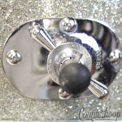 *Rogers 20x14"Cleveland Silver Sparkle"Top Hat"Bass Drum Holiday Vintage 60s USA image 8