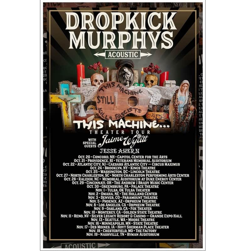 DROPKICK MURPHYS This Machine Still Kills Fascists Acoustic Tour 2022 Ltd Ed New RARE Poster! Punk Rock Ska Alternative image 1