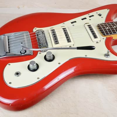 Yamaha SG-3 1966 Coral Red Vintage Japan w/ Bag image 4