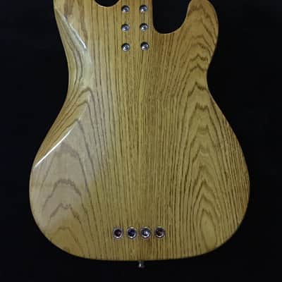 Wrong Way Customs 51/55 P Bass 2017 Natural Amber Left Handed Lefty Guitar Swamp Ash Maple image 5