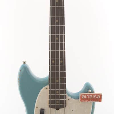 Fender Justin Meldal-Johnsen Road Worn Signature Mustang Bass 2025 Faded Daphne Blue 3385GR image 3