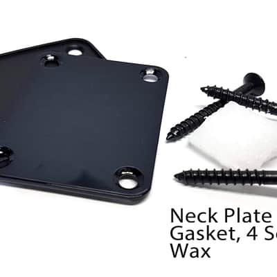 Brio Neck Plate, Neck Screws, Gasket and Wax Black image 1