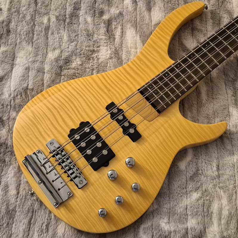 Rogue LX408 Pro - 8-String Double Course Bass - Active/Passive - 2010s - Natural / Yellow Flamed Maple - w/ Hardshell Case image 1
