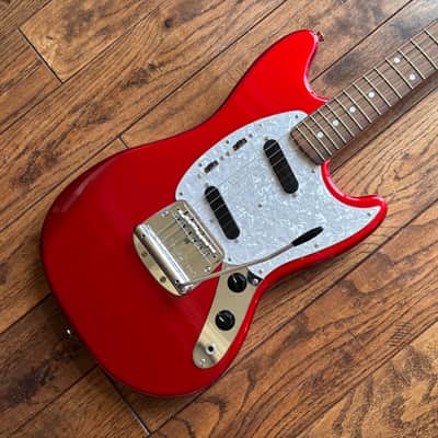 2010 Fender MG-69 Mustang Reissue Electric Guitar Candy Apple Red MIJ Japan image 1