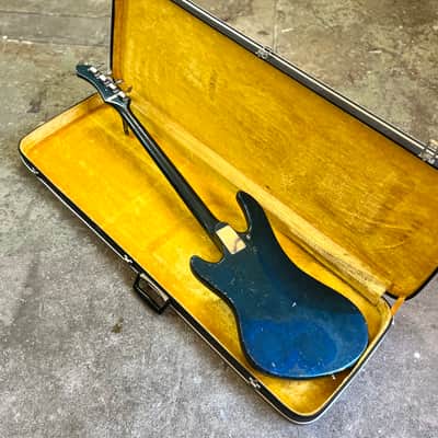 Guyatone EB-9 Sharp 5 Bass guitar c 1969 - Blue original vintage MIJ Japan image 9