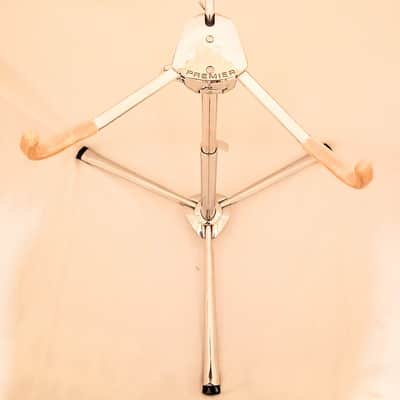 PREMIER (VGC) VINTAGE SNARE DRUM STAND 60's/70's - CHROME - FREE SHIP TO C-USA! image 3