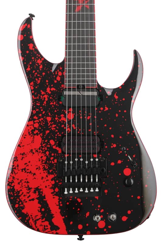 Schecter Sullivan King Banshee 7 FRS Electric Guitar - Obsidian Blood image 1
