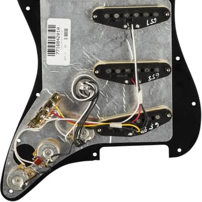 Genuine FENDER Pre-Wired TEX-MEX Loaded Strat 11-Hole Black Pickguard image 4
