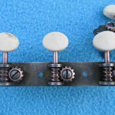 Vintage 1959 Kay Catalina K6868 TUNERS TUNING PEGS-BRASS Posts Pegs-3x3 Kay STYLE LEADER image 11