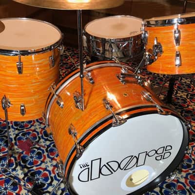 Ludwig The Doors, John Densmore, Robbie Krieger Played Ludwig 22,13,16,5×14 Supraphonic. Documented!! 1968 - Mod Orange image 4