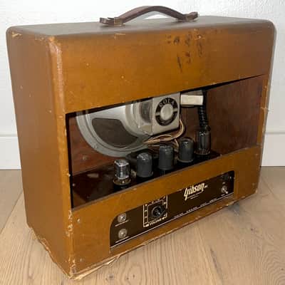 1948 Gibson BR-6 2-Input 10-Watt , 10" Guitar Combo Amp Original Rola Speaker, Completely Serviced, With Manual ! image 6