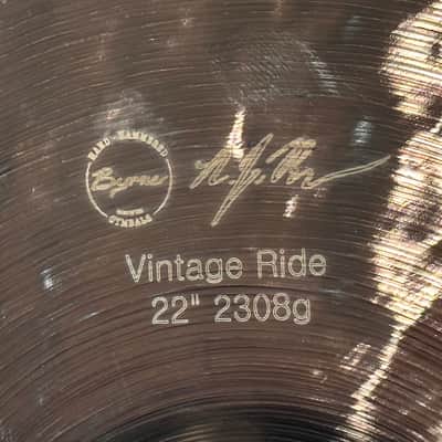 Byrne 22" Vintage Series Small Bell Ride Cymbal - 2308g image 3