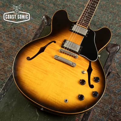 1993 Gibson ES-335 Dot Semi-Hollow Guitar Vintage Sunburst w/case image 8
