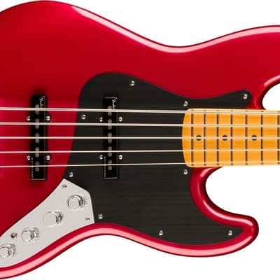 Fender American Ultra II Jazz Bass (5), Sinister Red / Maple image 1