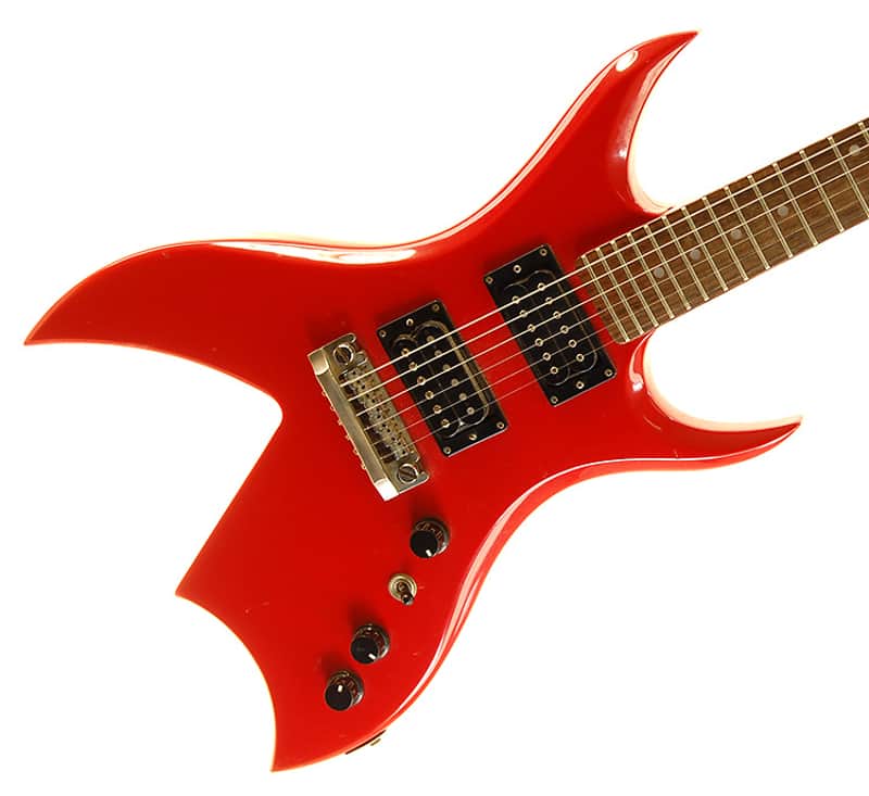 Vintage 1980's B.C. Rich NJ Series Bich Electric Guitar Red w Case