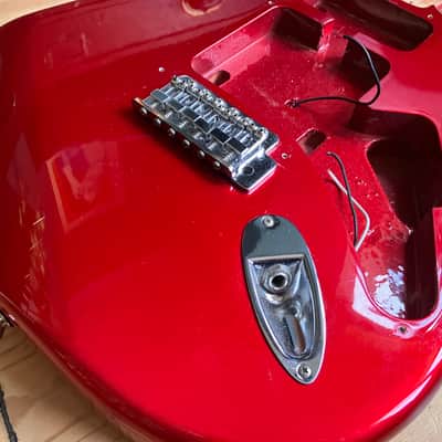 Squier Standard Stratocaster Guitar Body + Tremolo 2000 China Roadworn image 3