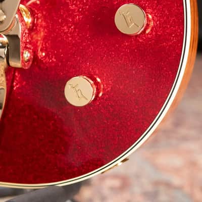 Gretsch G6129TG-59VS Limited Edition Sparkle Jet with String-Thru Bigsby - Red Sparkle with Hardshell Case image 16
