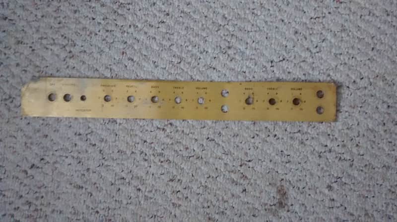 1970s Marshall Artiste original vintage faceplate metal luthier part for restoration project image 1