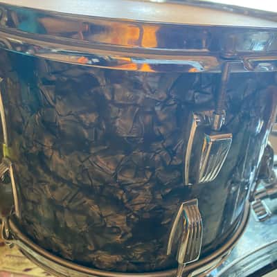 Ludwig No. 980 Super Classic Outfit 9x13 / 16x16 / 14x22" Drum Set with Keystone Badges 1960 - 1968 - Black Diamond Pearl image 12