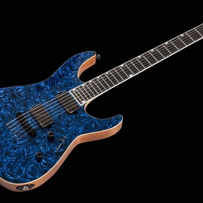 ESP USA M-II Neck Thru NT SC Fluence TM - Teal Marble image 2