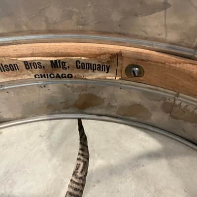 Wilson Brothers 1920s 14x5 NOB snare 20s - Nickle image 8