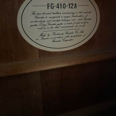 Yamaha FG-410-12A 12-String Acoustic Guitar 1990s - Natural image 3