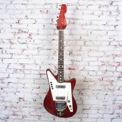 Galanti - 1960's Grand Prix Made In Italy Electric Guitar Cherry - VINTAGE image 2