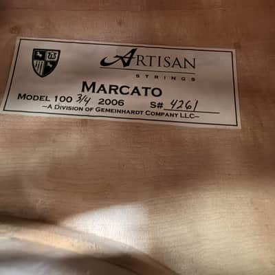 Artisan Strings  Marcato Model 100 3/4 Cello 2006 SN: 4261 Repairable Hairline Crack in the Body image 2