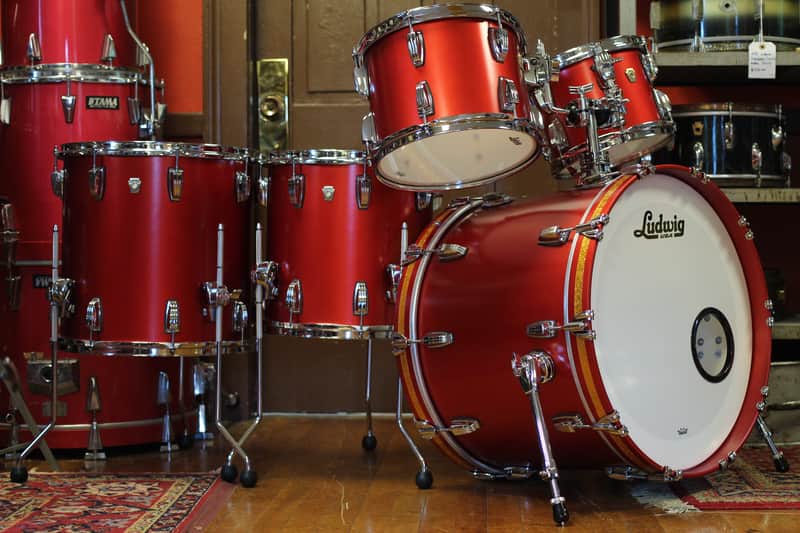 Ludwig Classic Maple in Diablo Red 16x22 16x16 14x14 9x12 8x10 image 1