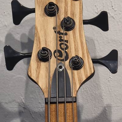 Cort B4ELEMENTOPN Mahogany Body Ash Top 5pcs Walnut & Panga Panga 4-String Electric Bass Guitar w/Hard Case image 22
