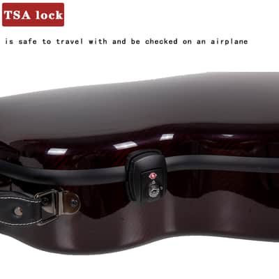 Crossrock 4/4 Classical Guitar Case in 100% Carbon Fiber for Touring Show, 7 lb Flight Case, Red with Mexico Flag image 6