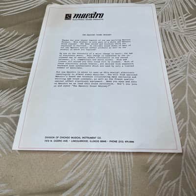 RARE Vintage 1970's Maestro Sound Odyssey Catalog, Still-Sealed Record, Price Lists, and Letter image 6