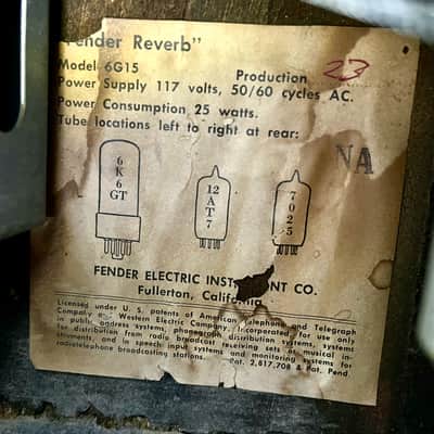 1964 Fender Reverb Unit 6G15 - Blonde - Rare image 25