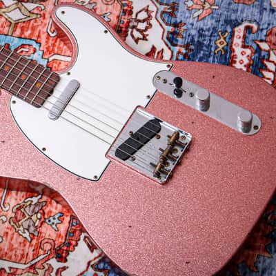 FENDER USA Custom Shop Ltd '61 Reissue Telecaster Relic "Champagne Sparkle + Rosewood" (2022) image 7