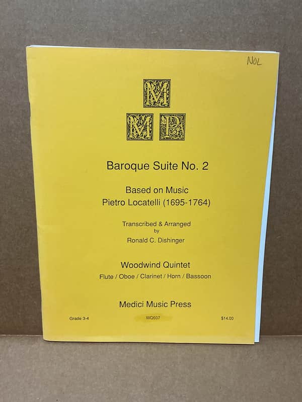 Pietro Locatelli Baroque Suite No. 2 Woodwind Quintet WQ607 image 1