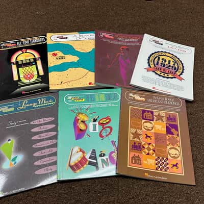 Lot of 7 Used Piano & Organ EZ Play Books including Jazz, Broadway, Folk, & More image 1