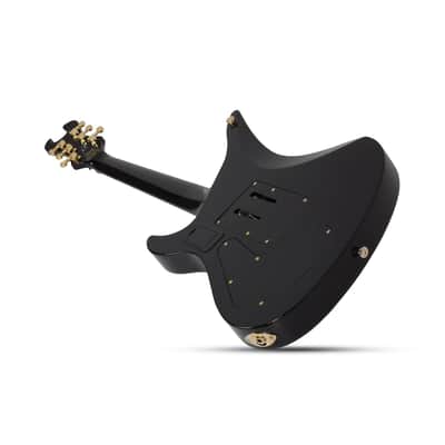 Schecter Synyster Custom-S Signature Electric Guitar - Ebony Fingerboard, Gloss Black w/ Gold Stripes image 3