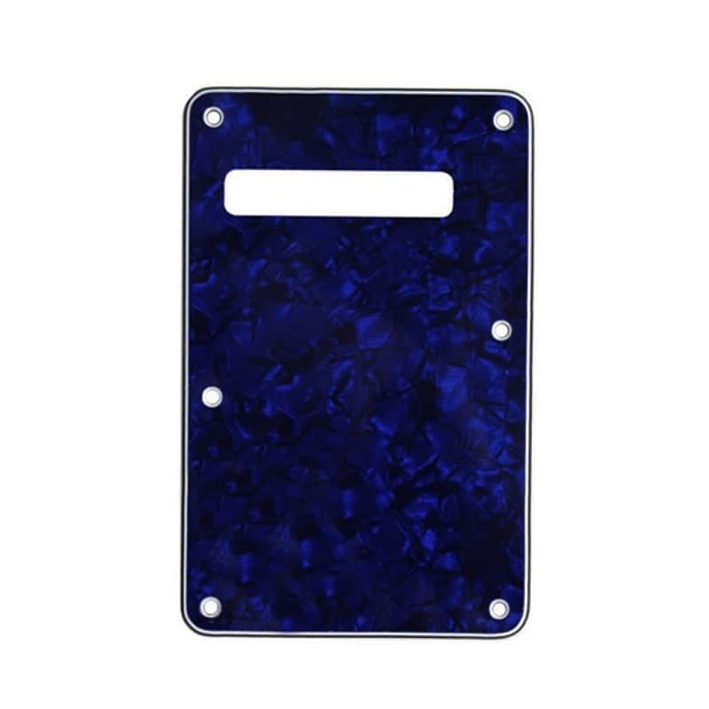 Strat Stratocaster Electric Guitar Back Plate Trem Tremolo cover USA MEX FIT - Dark Blue Pearl image 1