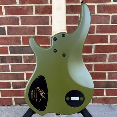 Dingwall KK3 Kyle Konkiel Signature Model, Limited Edition, Matte Army Green, Alder Body, Maple Neck, Rosewood Fretboard, EMG Preamp, Dingwall Gig Bag, SN# 20007 image 6