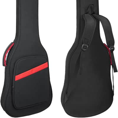 Electric Guitar Bag 7mm Padding Electric Guitar Case, 39 Inch Electric Guitar Gig Bag Backpack with Neck Strap and Pockets, Black image 2