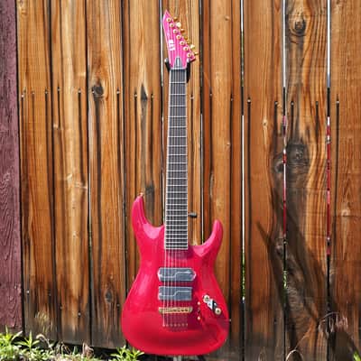 ESP LTD SIGNATURE SERIES SC-607 Baritone Magenta 7-String Electric Guitar w/ Case image 2