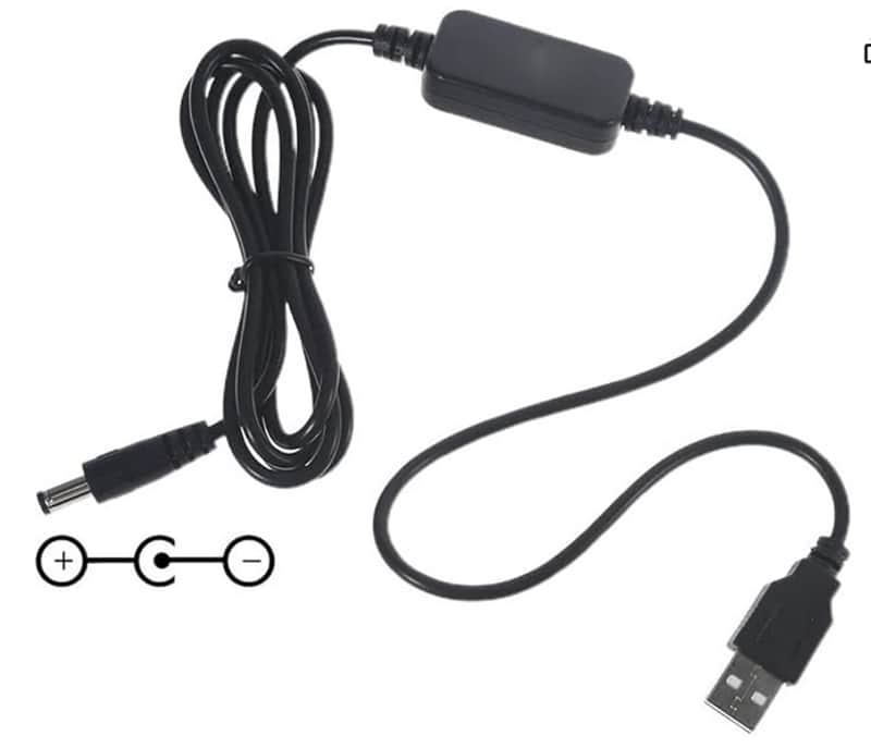 Unbranded 5V USB to 9V 2.1mm barrel, centre negative