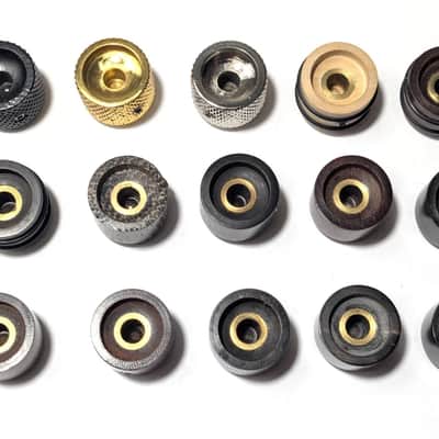 15pc Guitar Knob Kit Tigerwood Water Buffalo Ebony Boxwood Rosewood Metal Unused image 4