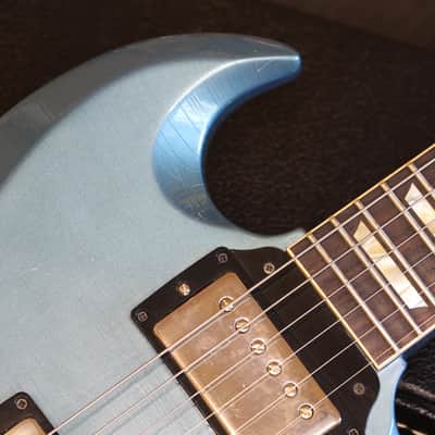Mint! 2023 Gibson Custom Shop 1964 Reissue SG Murphy Lab w/ Maestro Electric Guitar Pelham Blue Ultra Light Aged + COA OHSC image 4
