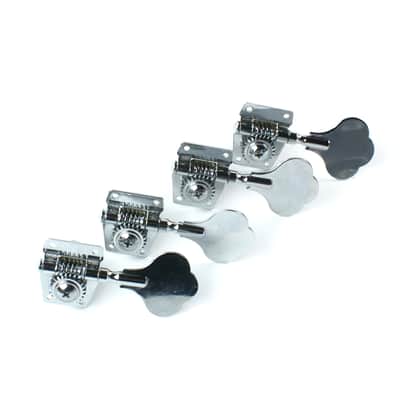 4x Universal Bass Guitar Tuners Tuning keys Head Peg ,Open Gear /Right /Chrome image 3