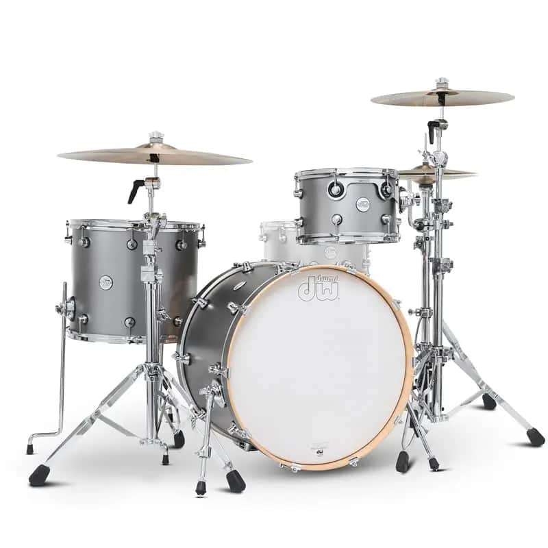 DW Limited Edition Design 3pc Drum Set 22/12/16 Titanium Satin image 1