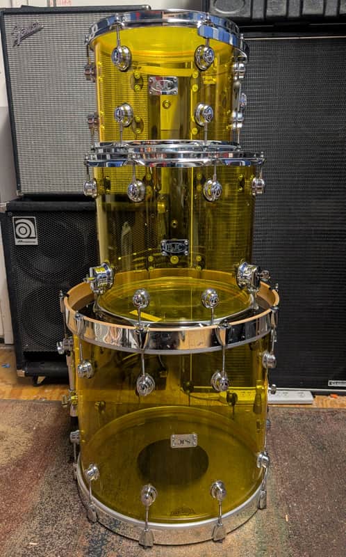 SJC Custom Drums 2007 - Yellow Acrylic image 1