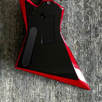 Hamer Scepter, LED inlays, OBL pickups, Floyd Rose 1988 - Black with Red bevels image 3